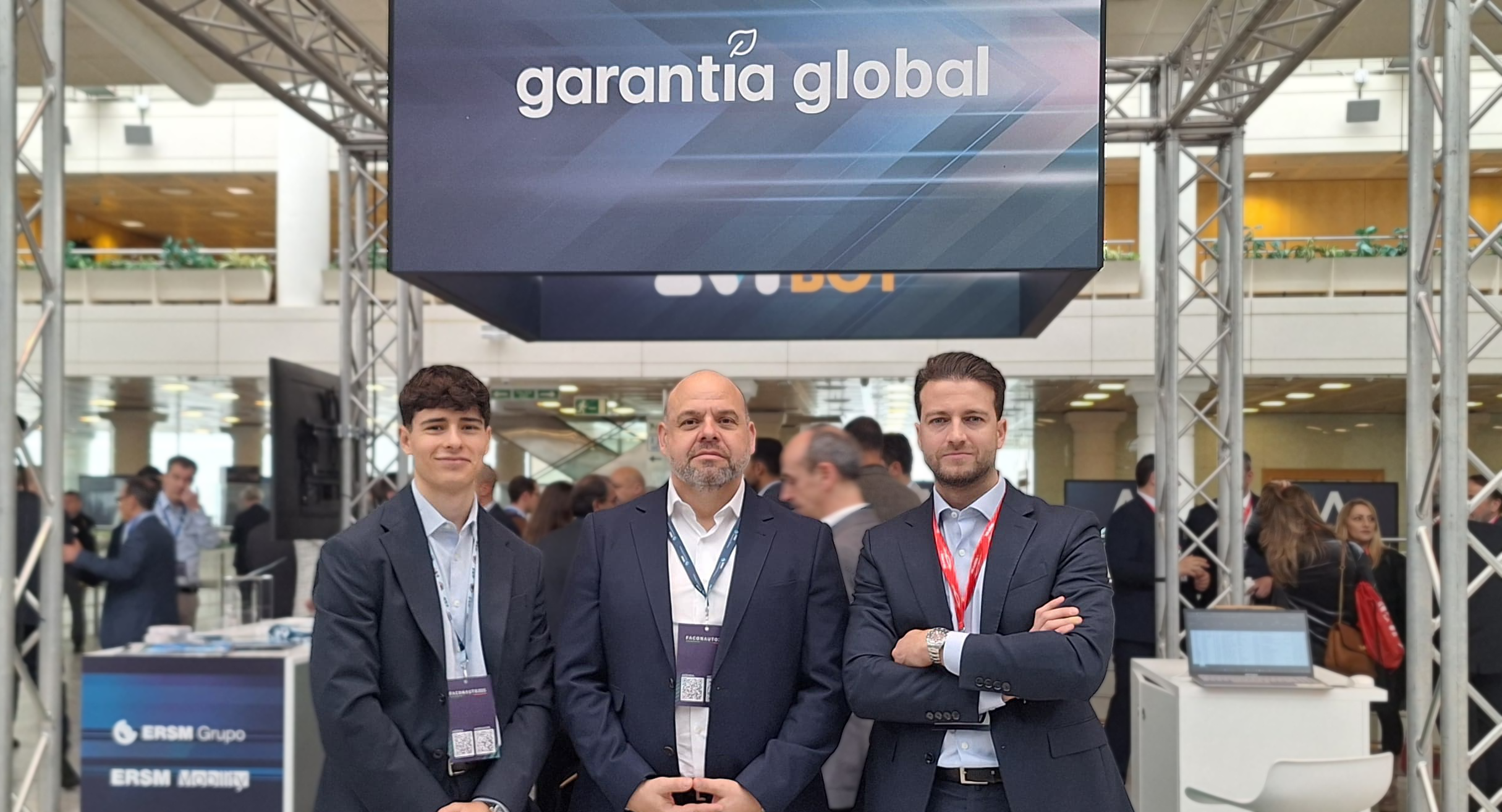 Ignacio Salas, Pepe Lozano y David Ventura representando a Garantía Global